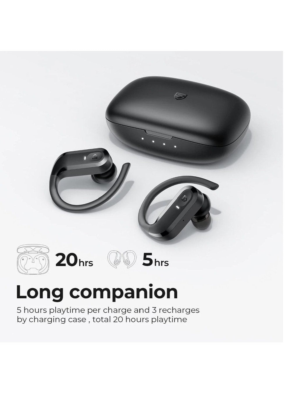Audífonos Bluetooth 5.0 Soundpeats S5.Negros - Tecniquero