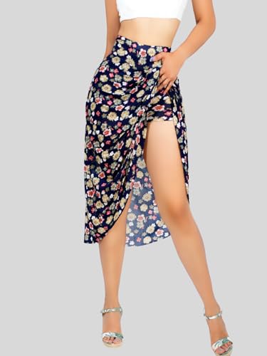 Falda Short DE Mujer Midi con Estampados (MX/US, Alfa, Talla única, Regular, Regular, DISEÑO 7)