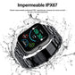 Smartwatch 1.83" Pantalla Grande, Reloj Inteligente Llamada Bluetooth, Impermeable IPX67, Monitor De Frecuencia Cardíaca/Oxígeno en Sangre/Presión Arterial, Micrófono Incorporado (Negro)