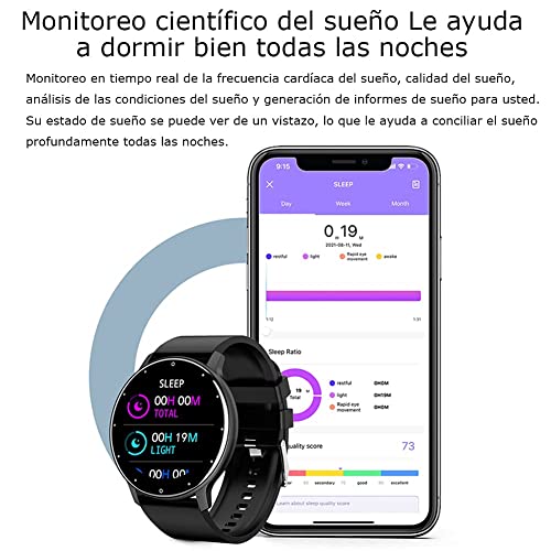 Smartwatch Reloj Inteligente para Mujer y Hombre Banda Inteligente 1.28" Pantalla Táctil Completa Pulsera Deportivo