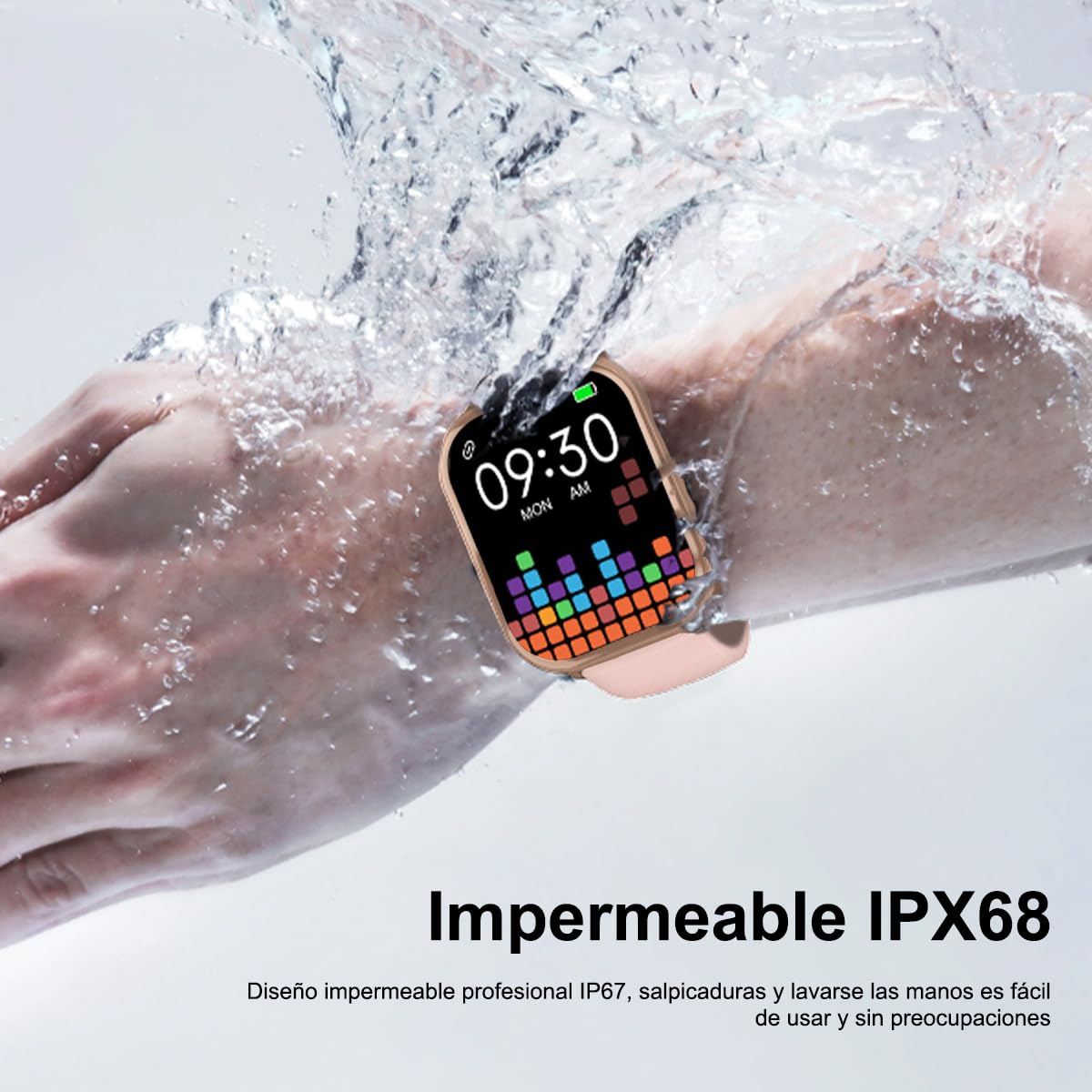 Smartwatch 2.01" Pantalla Grande EASYTAO , Reloj Inteligente Llamada Bluetooth, Impermeable IPX67, Monitor De Frecuencia Cardíaca/Oxígeno en Sangre/Presión Arterial.