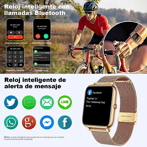 Smartwatch Mujer con Llamadas,Reloj Inteligente 1.78" AMOLED