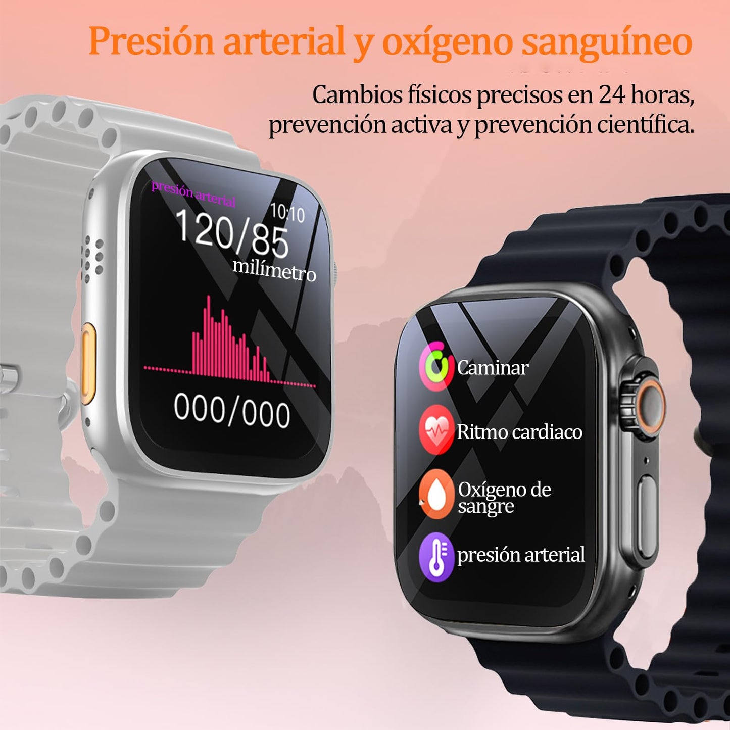 Smartwatch  Reloj Inteligente Mujer y Hombre, Banda Inteligente, 1.83 Pulgadas, Reloj Deportivo con Monitor de Frecuencia Cardíaca, Monitor de Calorías, Llamada de Bluetooth, Podómetro.
