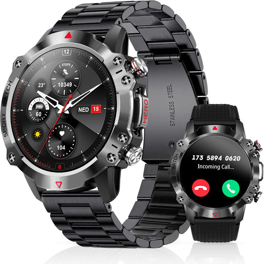 Smartwatch Hombre, Reloj Inteligent 1.39''HD Pantalla con Llamada Bluetooth.