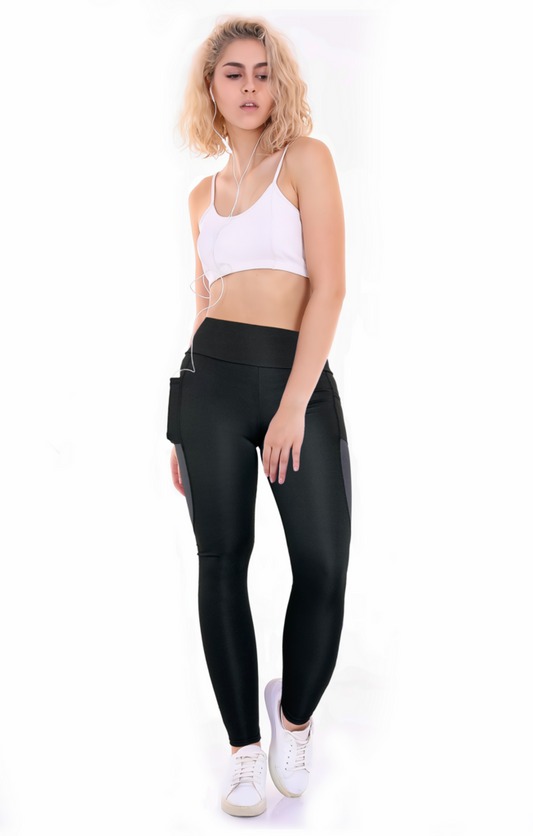 Leggins Deportivo Mujer Mallas Gym Mallones Dama Con Bolsas