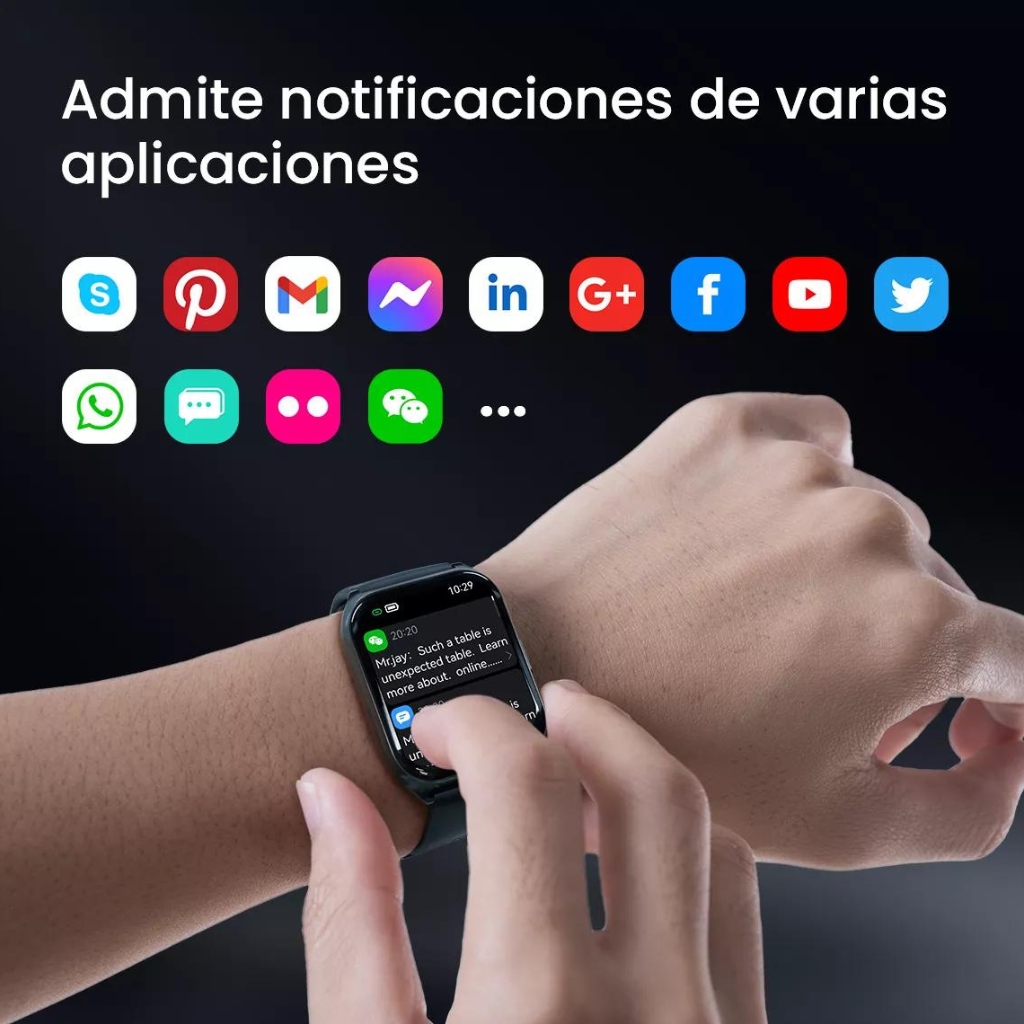 Filwans Gts Mini Smartwatch Notifica Apps con 2 Correas Metal rosa y silicona