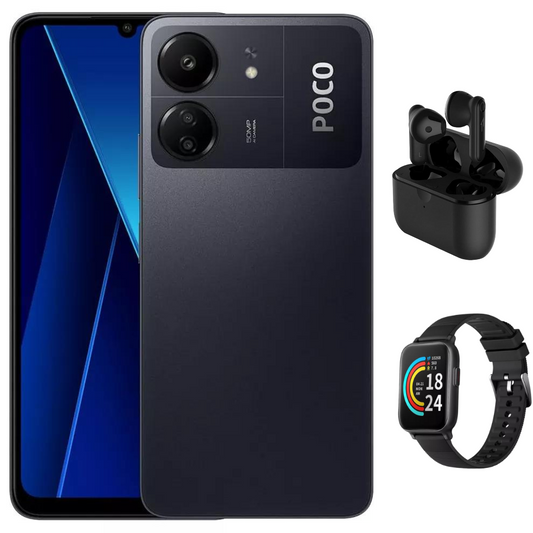 Xiaomi Poco C65 256gb Con Audífonos Bluetooth 1more Neo Y Smartband 1more Omthing.