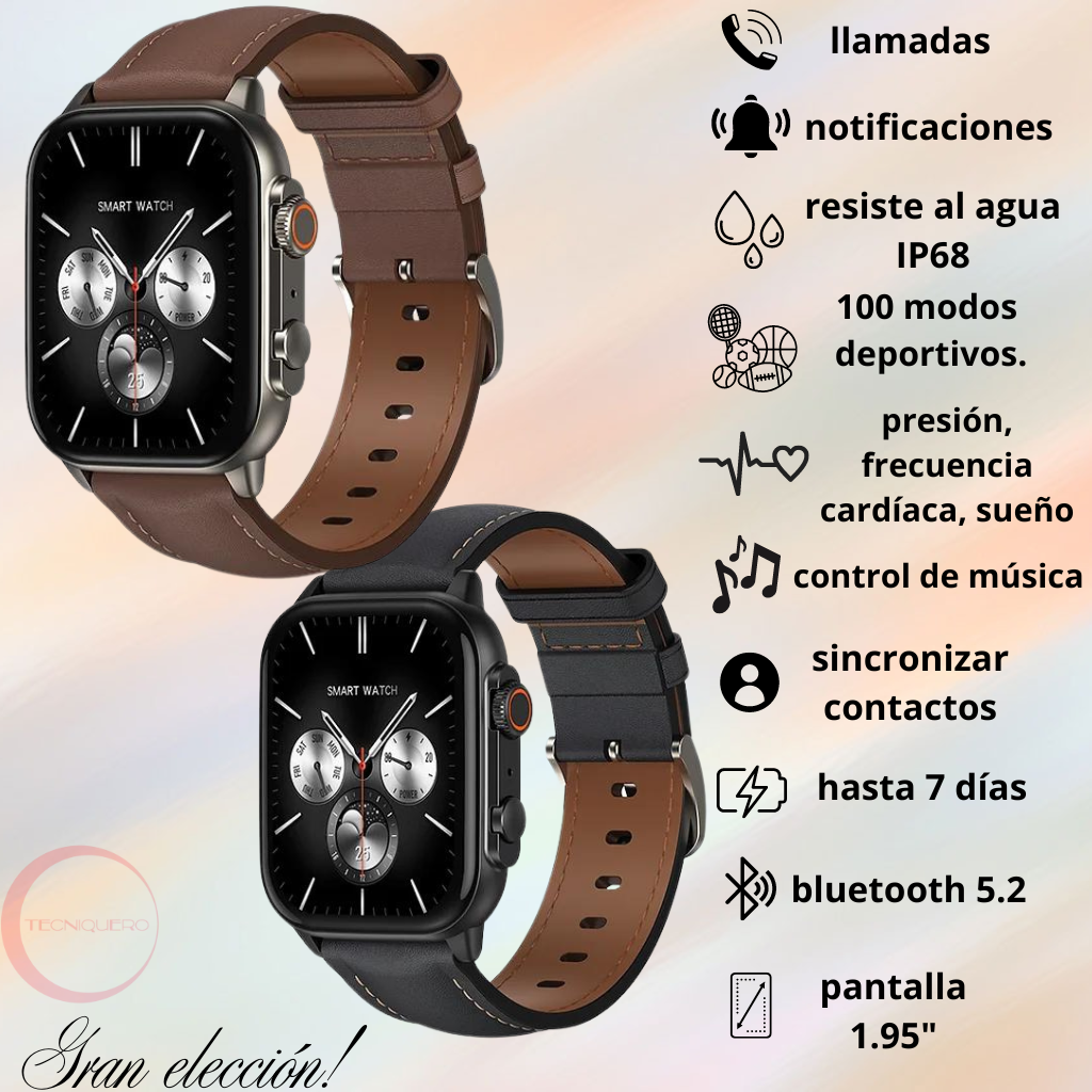 Smartwatch G-Tide S5 Pro - Monitoreo de Salud y Más de 100 Modos Deportivos