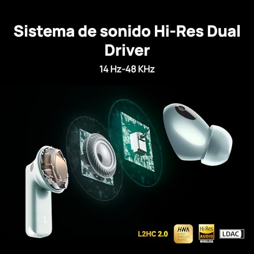 HUAWEI FreeBuds Pro 3in-Ear Bluetooth,Doble Driver con Sonido Potente, ANC Inteligente 3.0, Verde, Compatible con Android & iOS