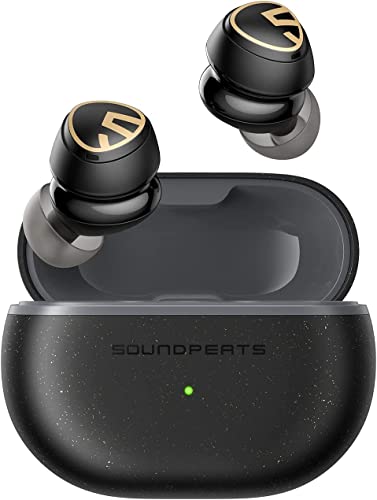 SoundPEATS Mini Pro HS Audifonos inalámbricos con Hi-Res Audio y LDAC, Bluetooth 5.2 Cancelación Activa de Ruido Híbrida Modo de Juego 6 Micrófonos y ENC para Llamadas Claras