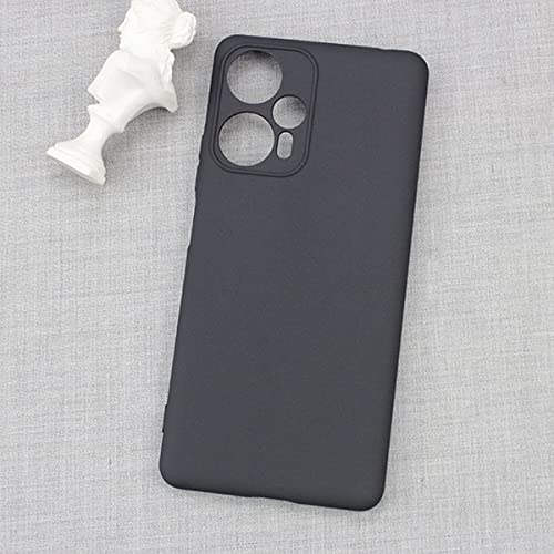 Funda Xiaomi Mi Poco F5 Funda Protectora de TPU Suave Ultrafina Matte Minimalista para Xiaomi Mi Poco F5 Case Carcasa Liso (Negro)