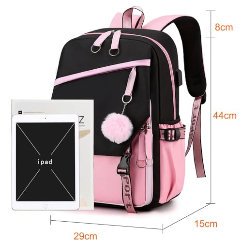 Mochilas para Mujer para Laptop con carga USB y conector para