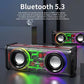 Bocina Bluetooth 5.3, Bocina Inalámbrica, Bocina de Estilo Mecánico Mecha, Bocinas Bluetooth con Modo TWS, Bocina Portatil con Luces RGB Incorporada, Sonido Potente Y Graves Profundos (Blanco)