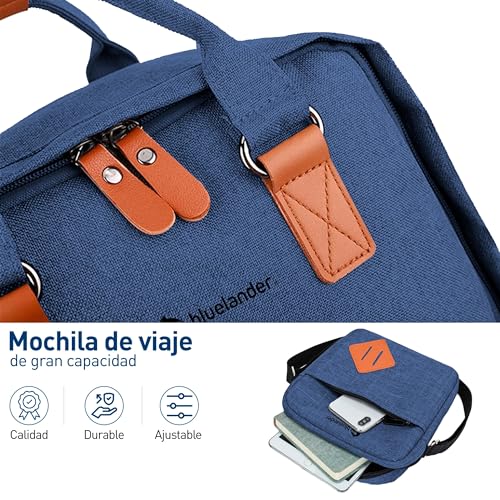 Mochila Backpack Impermeble Escolar De Gran Capacidad Azul