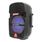 Bafle Recargable 8" Fussion PBS-8027 con tripié y micrófono Bluetooth Bocina Audio Pro con aro de luz LED Multicolor.
