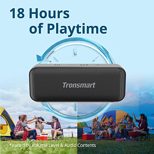 Tronsmart T2 Mini Bocina Bluetooth 5.3 2023 10W, Bocina Portátil Impermeable IPX7, 18 Horas de Reproducción,AUX, USB SD, Sonido Estéreo, Asistente de Voz para Hogar, Playa, Viajes (Negro)