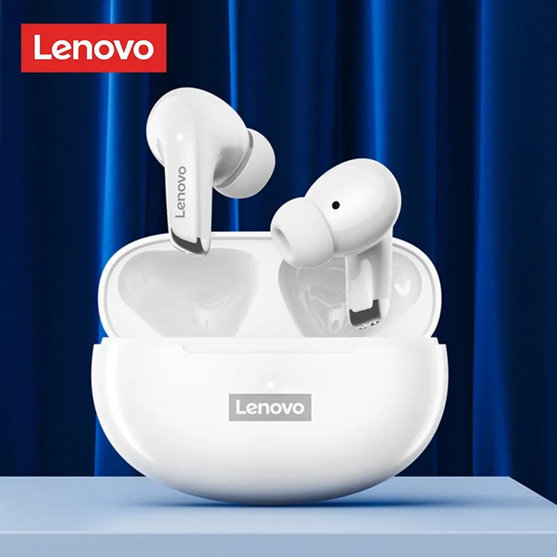 Lenovo-auriculares inalámbricos LP5 originales, cascos de música HiFi, deportivos, resistentes al agua, con micrófono